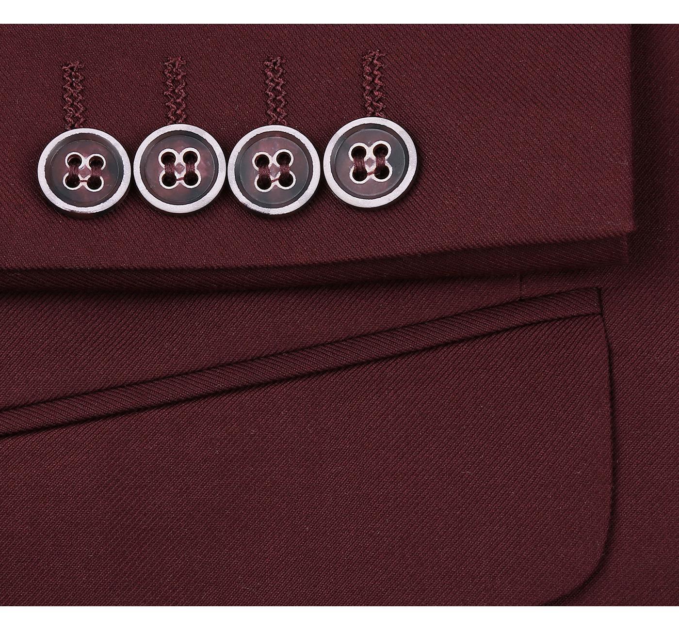 JL Burgundy Suit Slim Fit