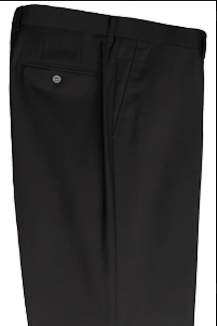Black Dress Pants Flat Front Super 150's