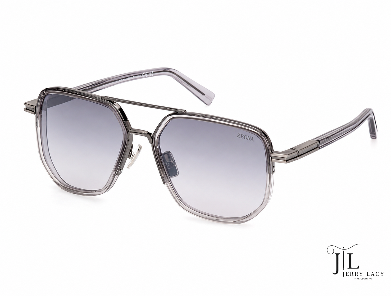 Metal Sunglasses ZEGNA Shiny Grey