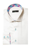 White Sport Shirt LS 100% Cotton