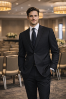 Black Modern Suit Wool & Cashmere