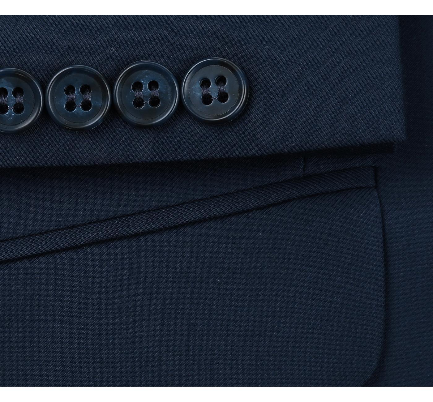 JL New Navy Suit Notch Slim Fit Super 140's