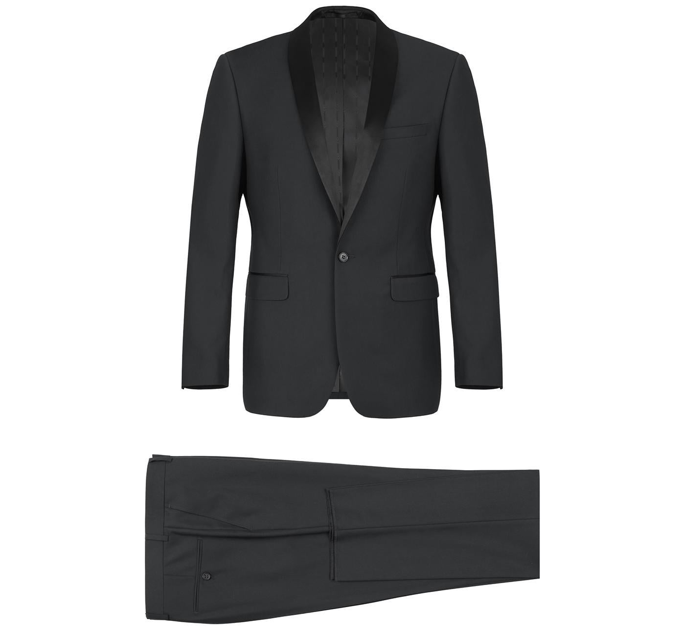 JL Black Tux Shawl Slim Fit