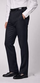 Black Italian Dress Pant Modern Fit Super 150's