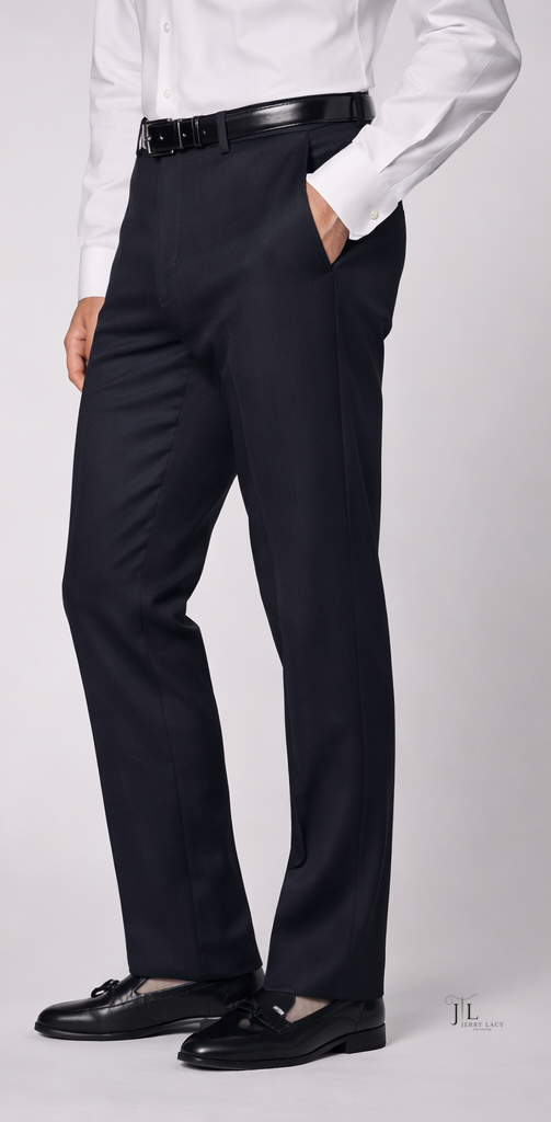 Black Italian Dress Pant Modern Fit Super 150's