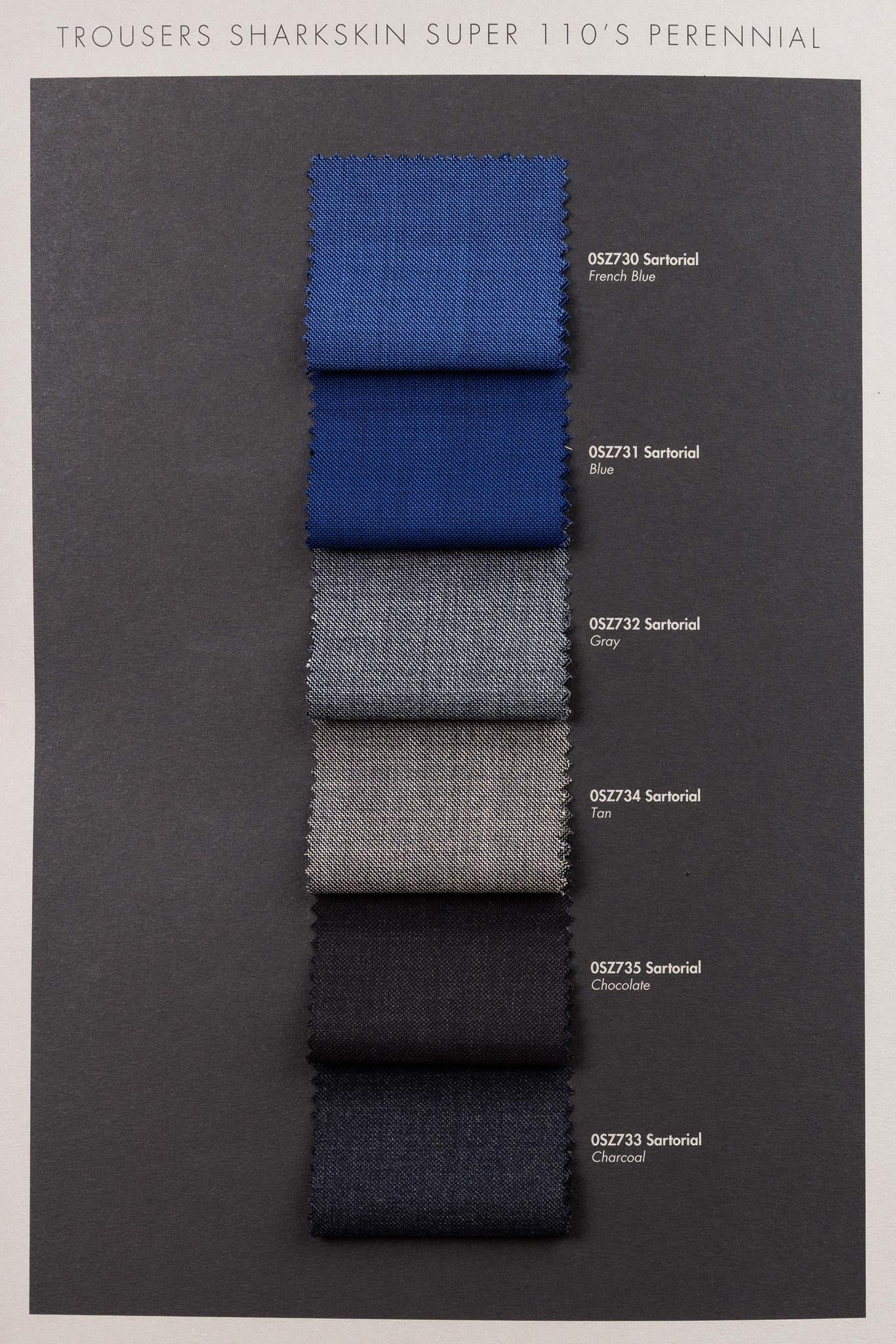 Italian Trousers Sharkskin Modern Fit Super 110's Perennial