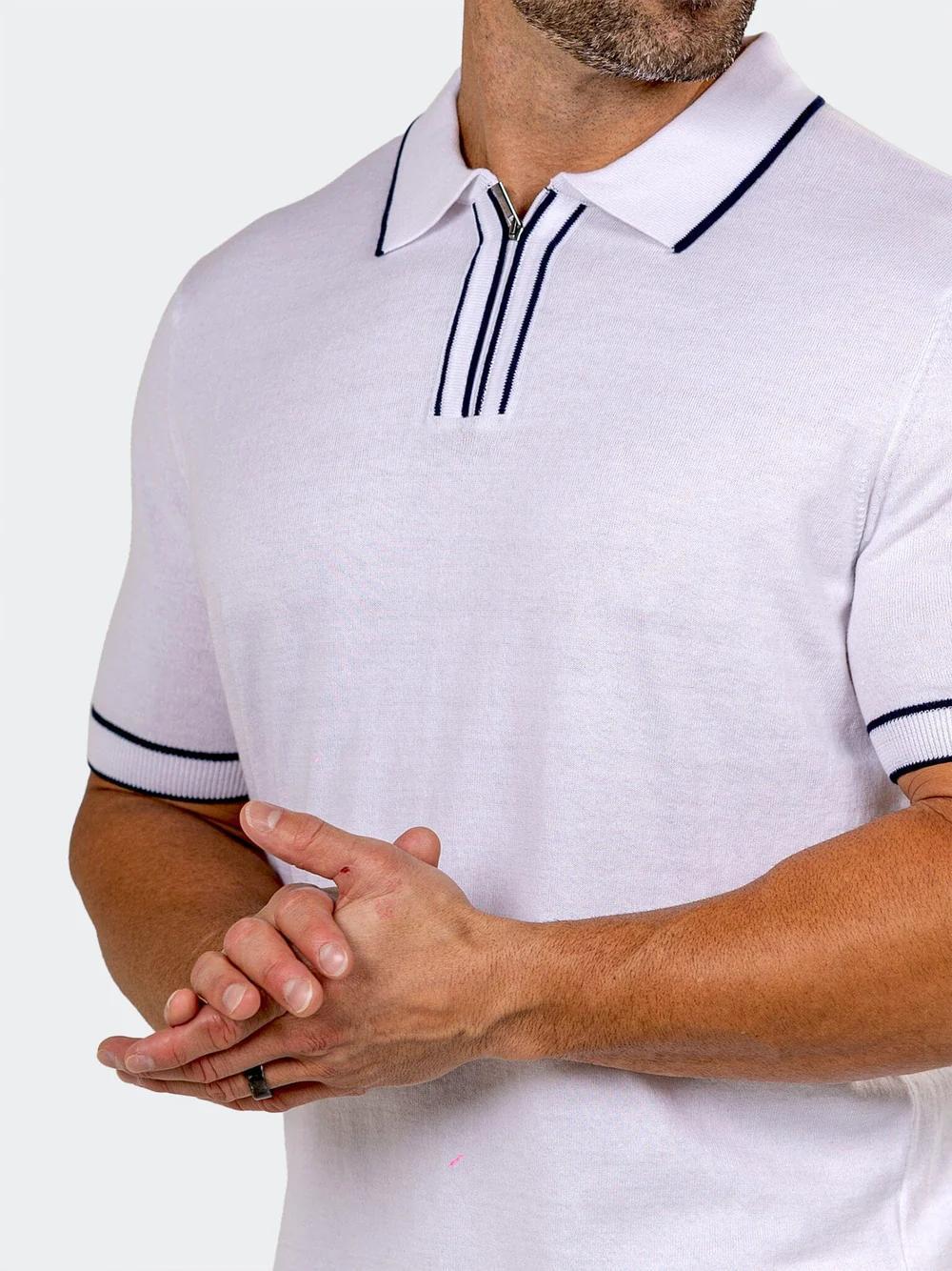 Polo Knitted Marthyr White 040