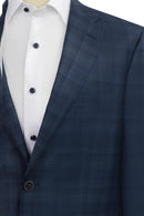Blue Purple Sport Coat Modern Fit Super 130's