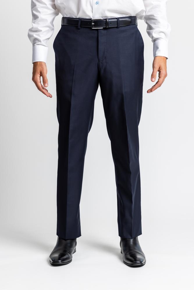 Navy Dress Pants Flat Front Super 150's