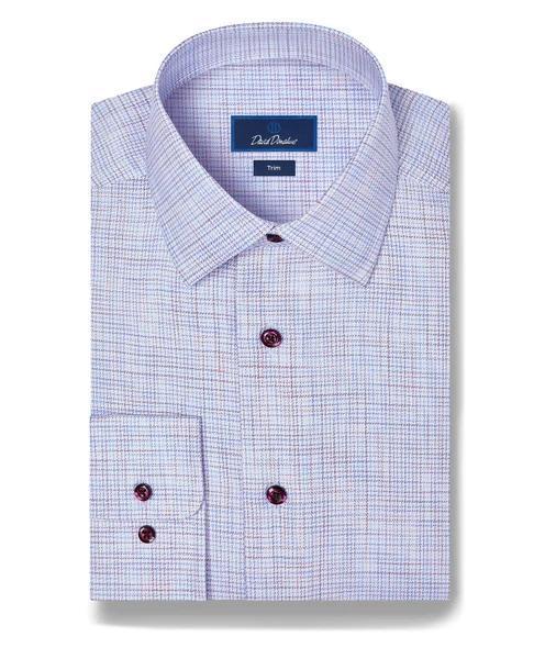 Blue & Merlot Multi Check Dress Shirt