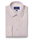 White & Melon Dobby Dress Shirt