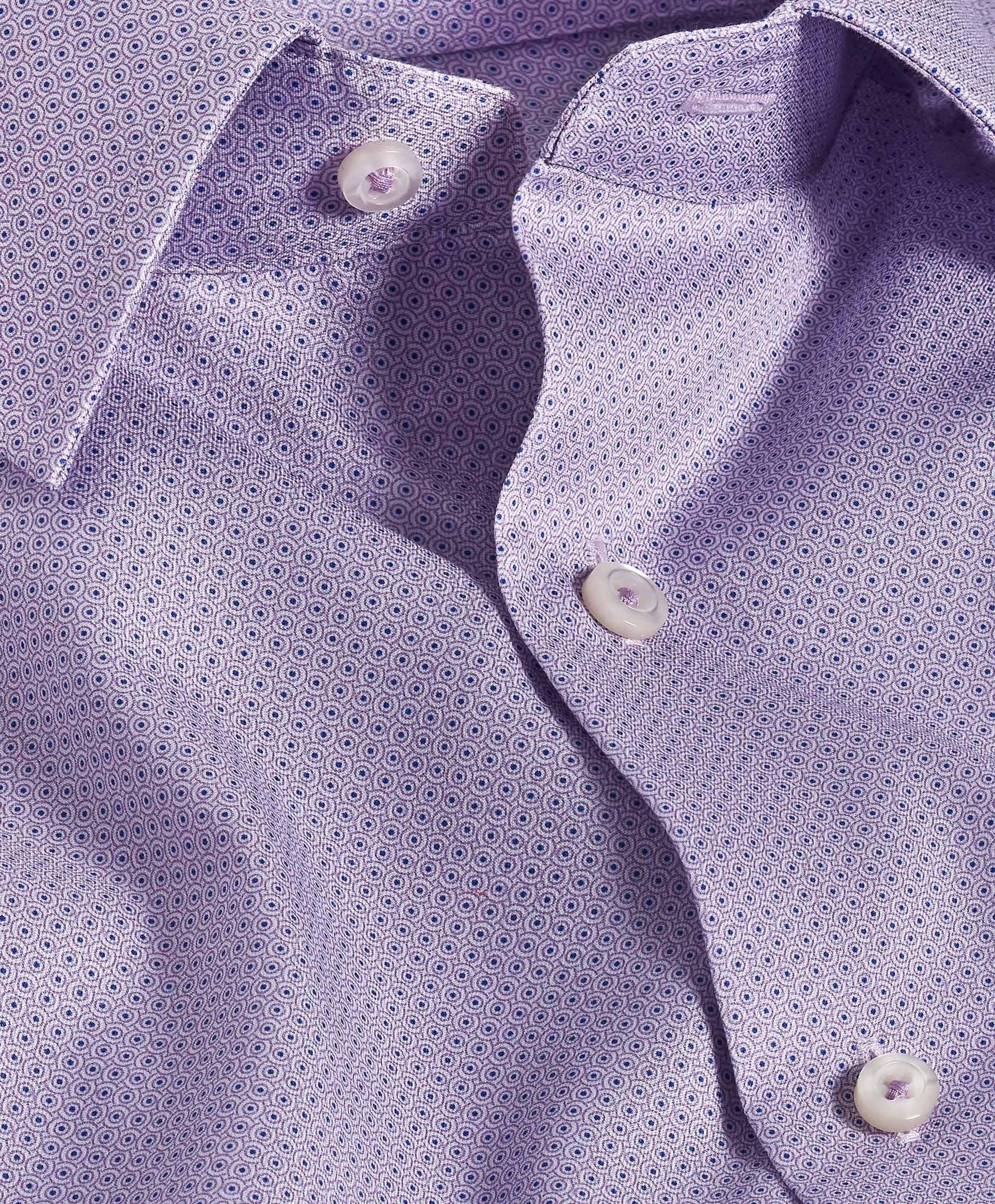 Lilac Geometric Dot Print Dress Shirt