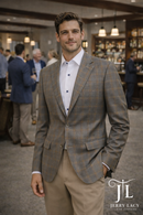 Gray/Tan Windowpane Sport Coat Modern Fit
