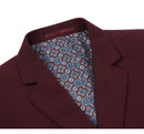JL Burgundy Suit Slim Fit