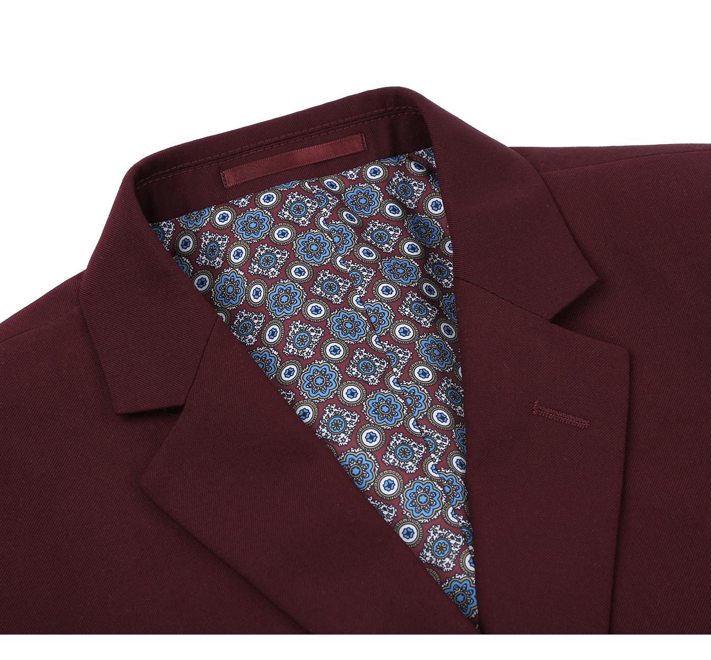JL Burgundy Suit Slim Fit