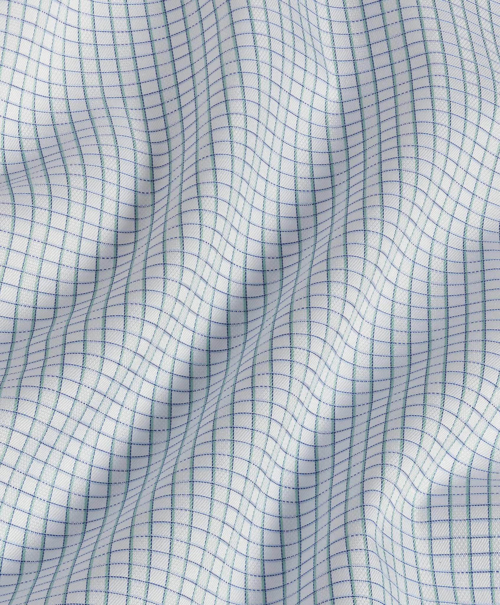 Green/Sky Dress Shirt Trim Fit