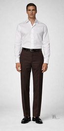 Chocolate Italian Dress Pant Modern Fit Super 150's