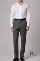 Medium Gray Italian Dress Pants Trimmer Fit Super 150's