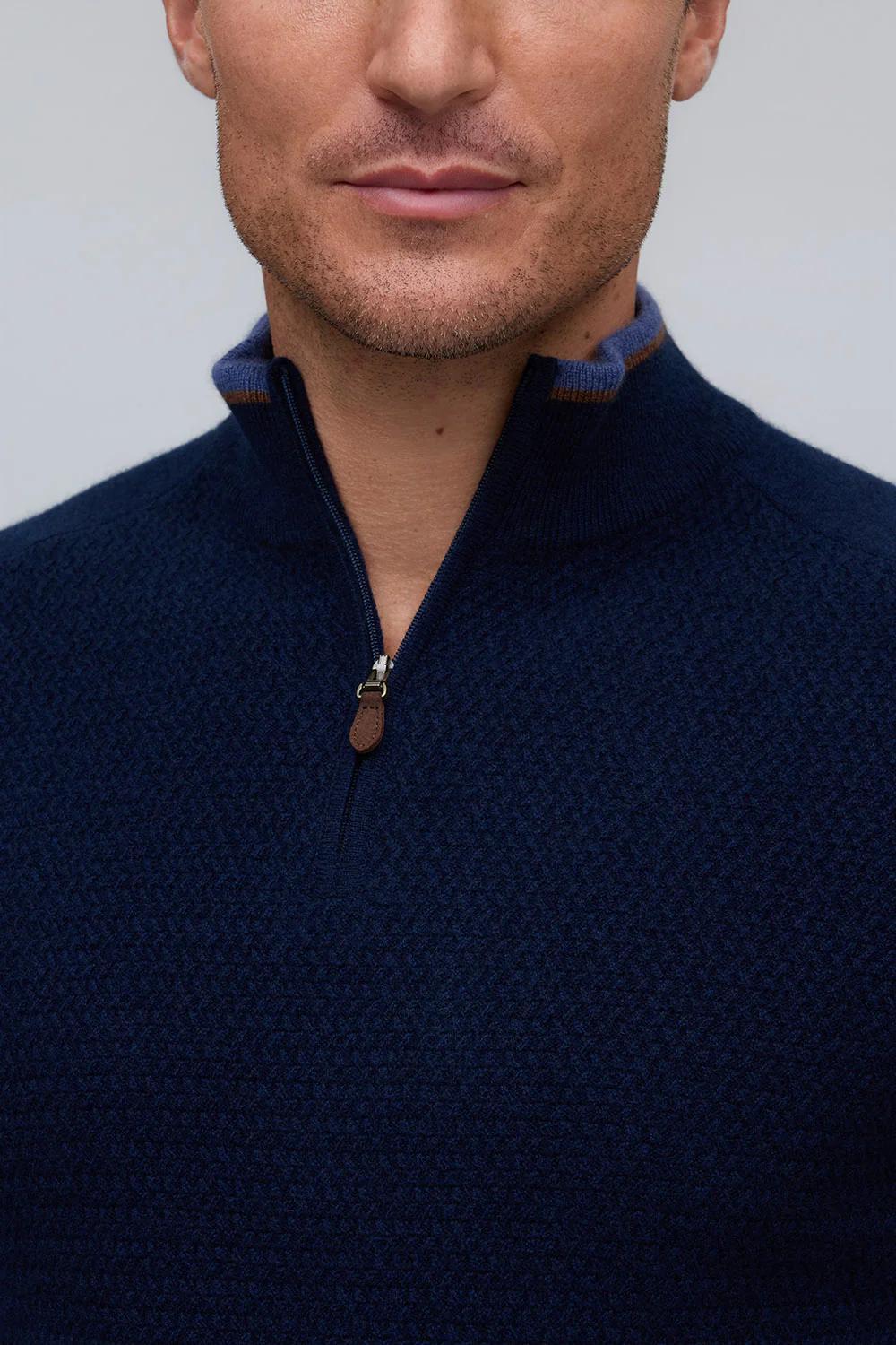 100% Pure Cashm QZip Mid