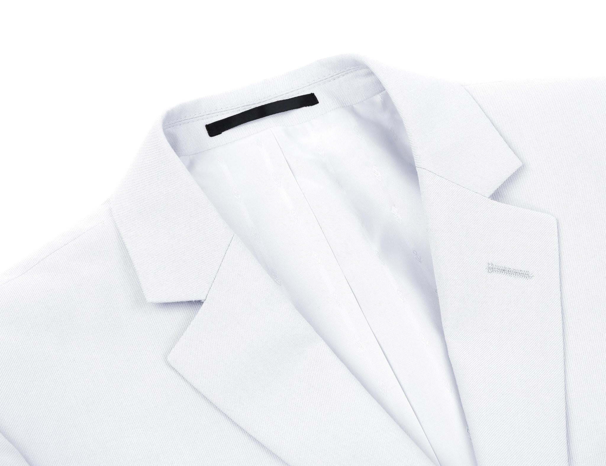 JL White Formal Slim Suit