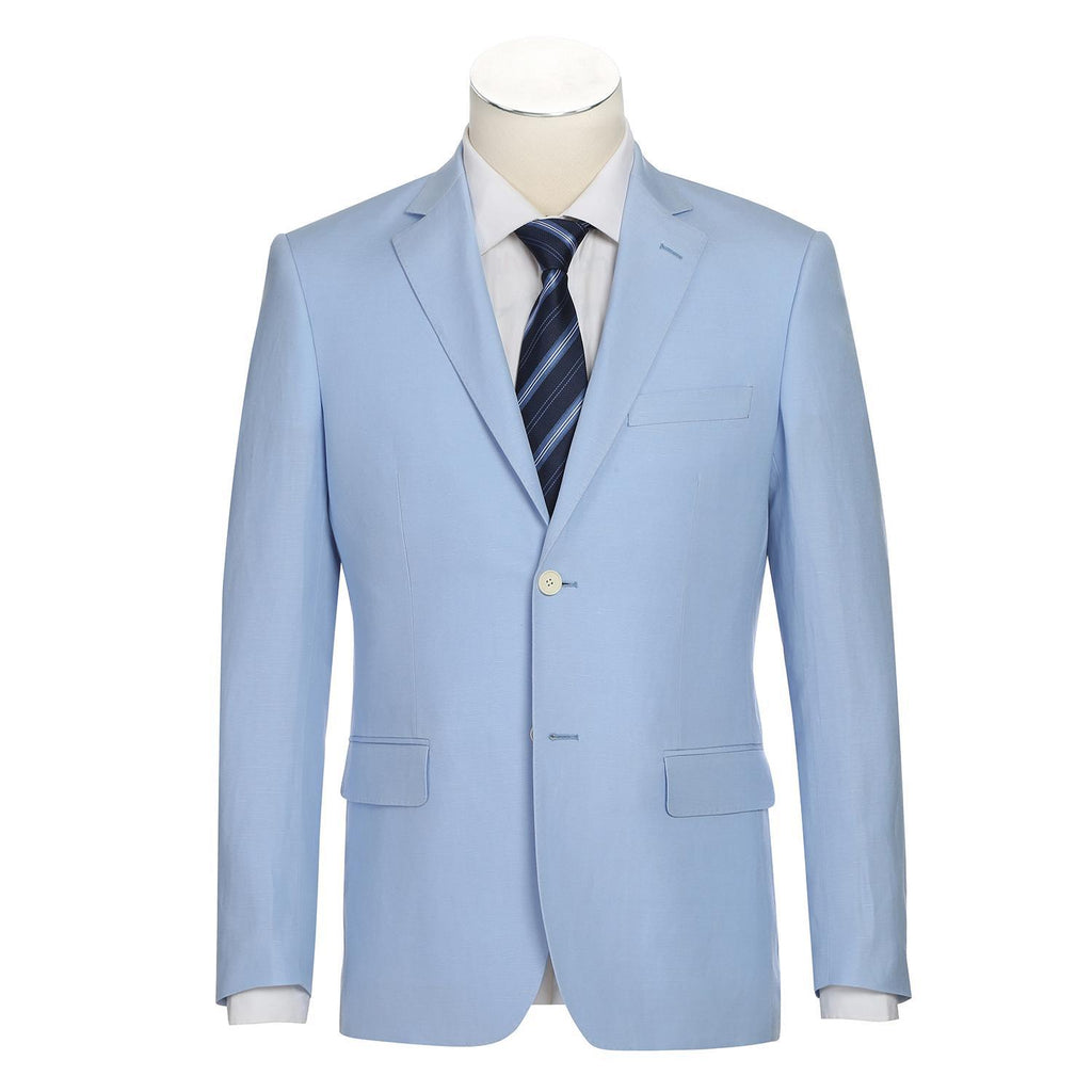 JL Blue Linen Suit Slim Fit