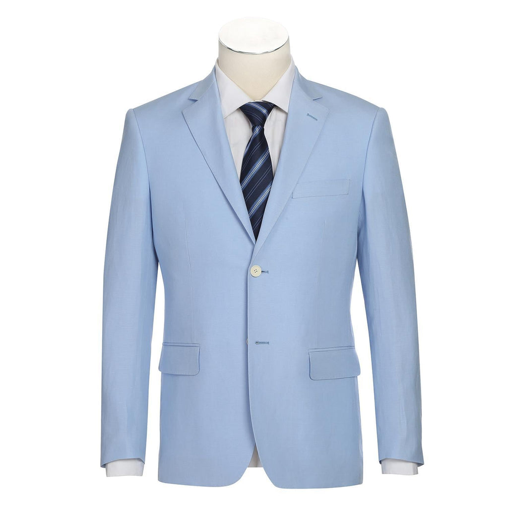 JL Blue Linen Suit Classic Fit
