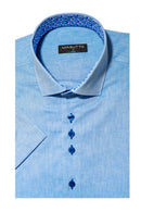 Blue Sport Shirt Short Sleeve