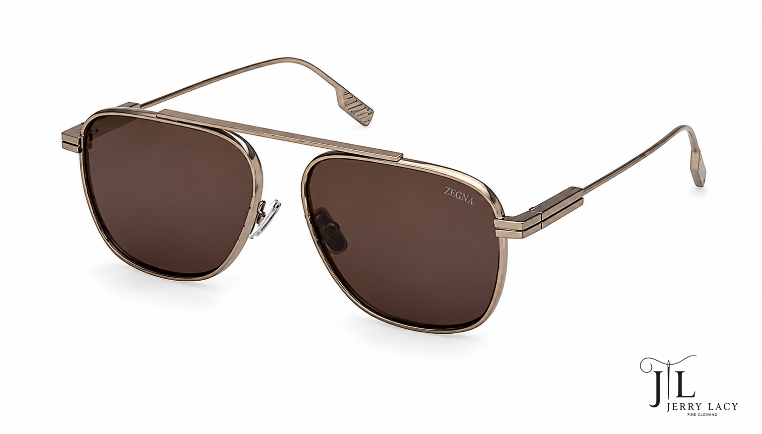 Metal Sunglasses Zegna Matte Light Brown