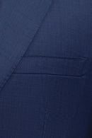 Blue Sharkskin Suit Modern Fit Super 110's