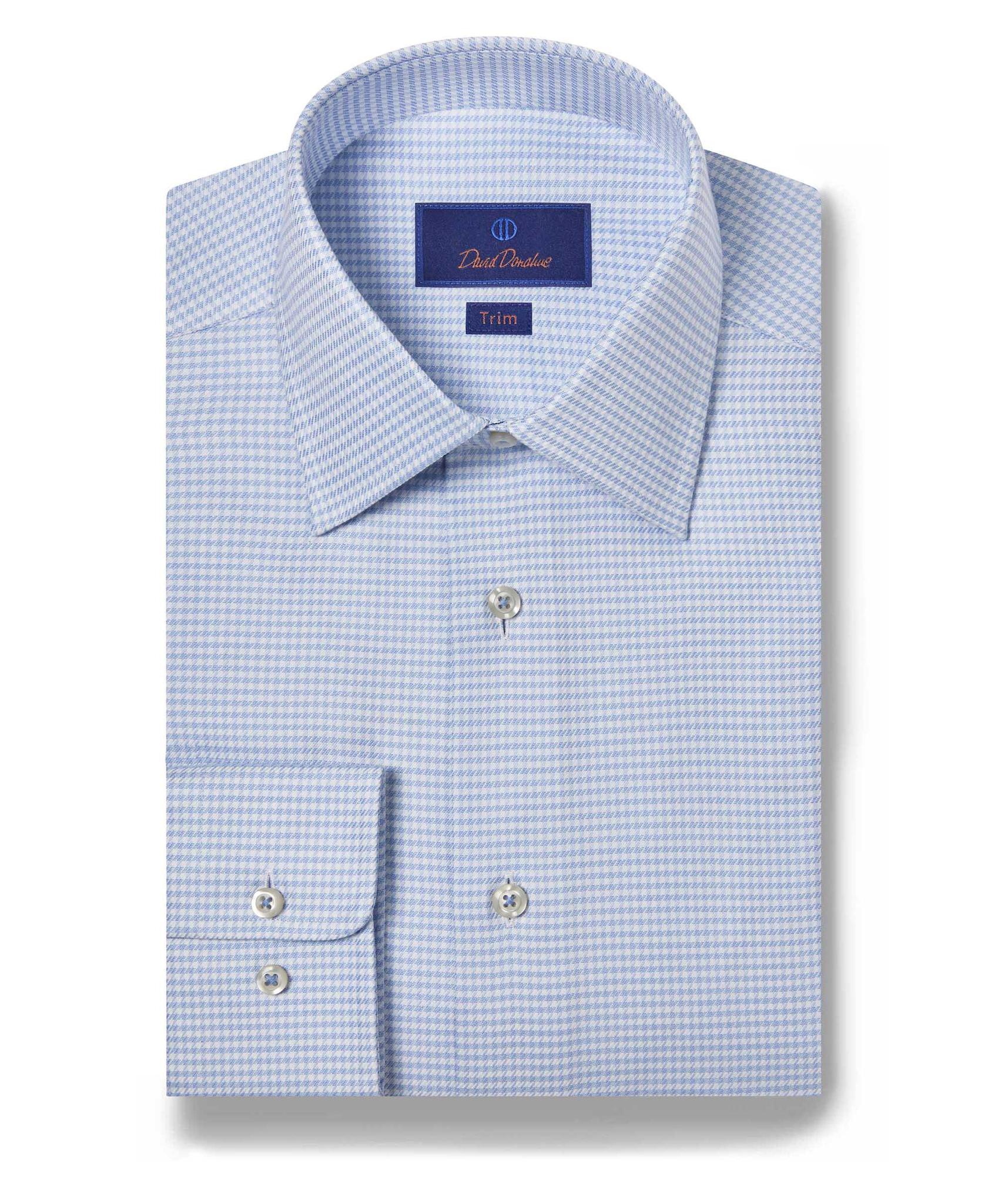 Sky & Blue Twill Check Dress Shirt