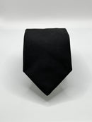 Black Silk Repp NeckTie Geoff