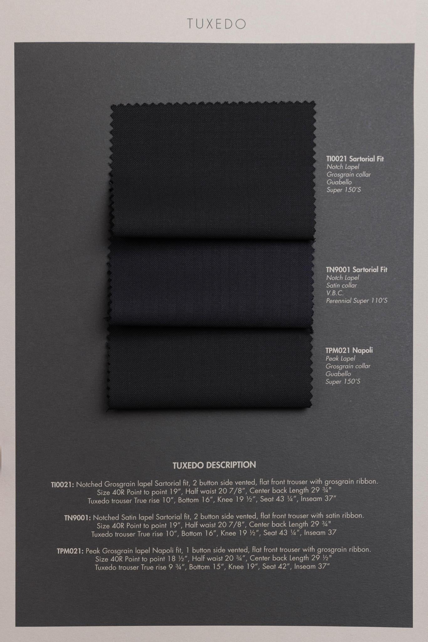 Italian Tuxedo Peak Lapel Slim Fit Super 150's