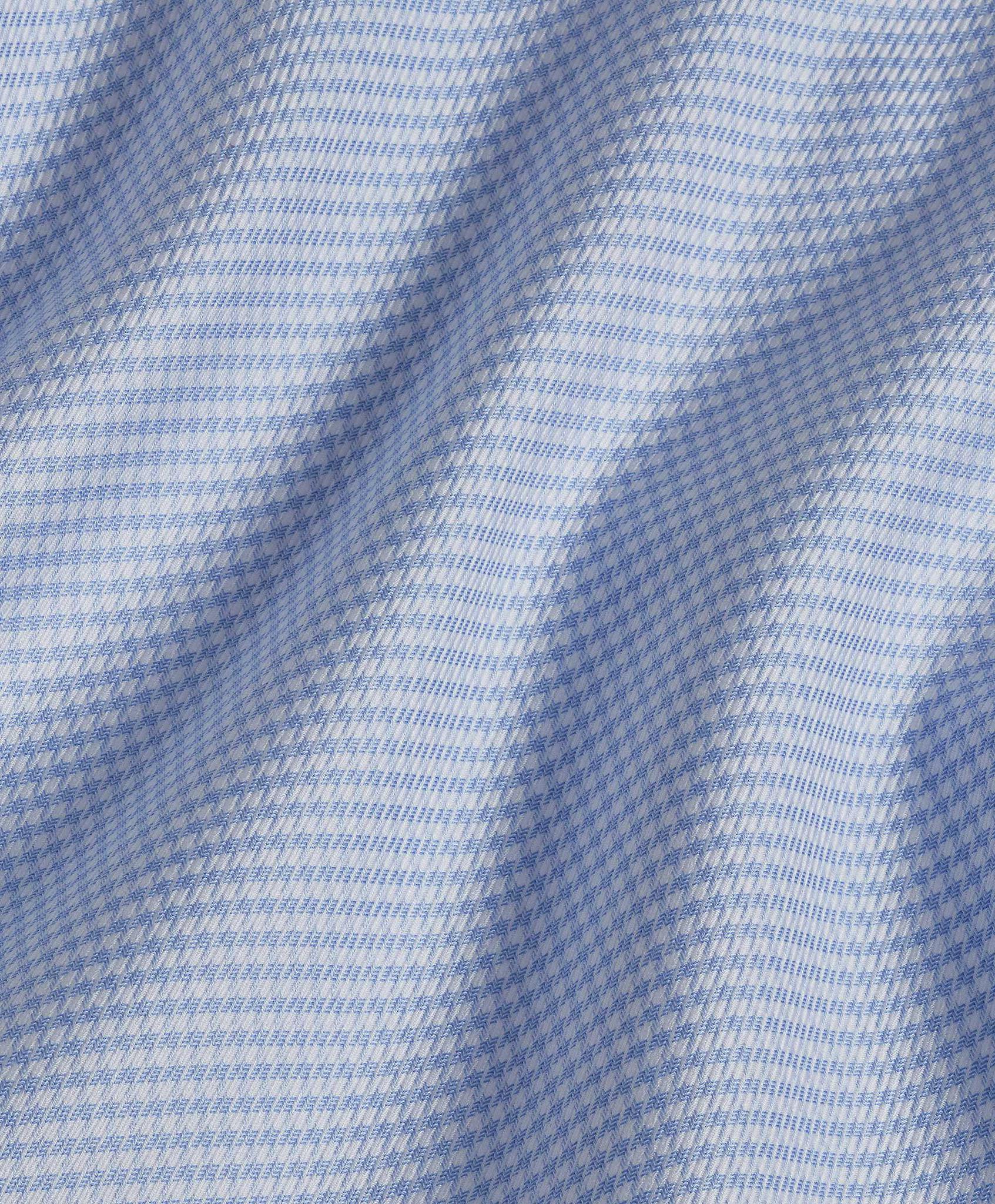 Sky & Blue Twill Check Dress Shirt