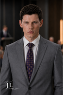 JL Grey Suit Notch Classic Fit Super 140's