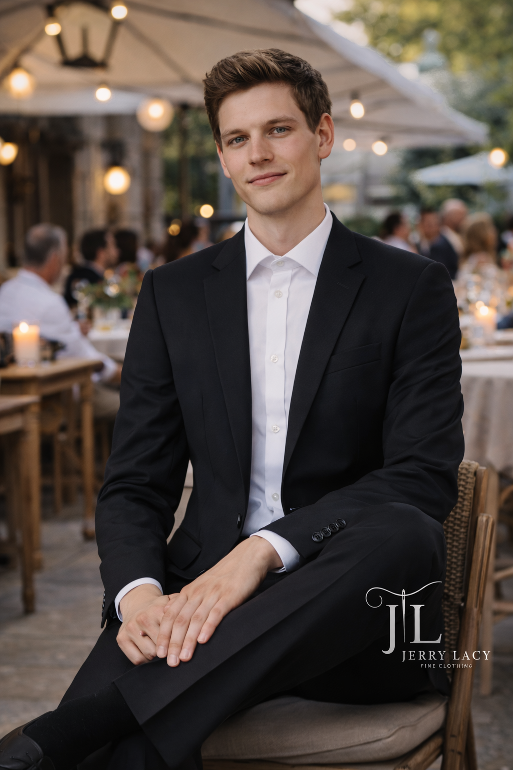 JL Black Suit Notch Slim Fit