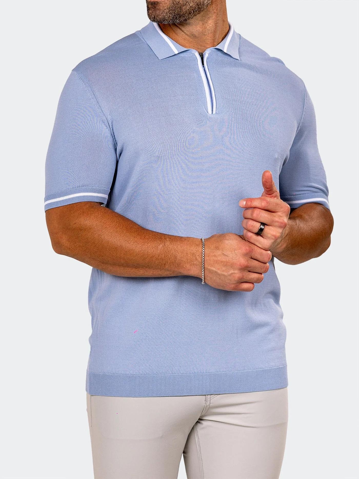 Polo Knitted Marthyr Blue 029