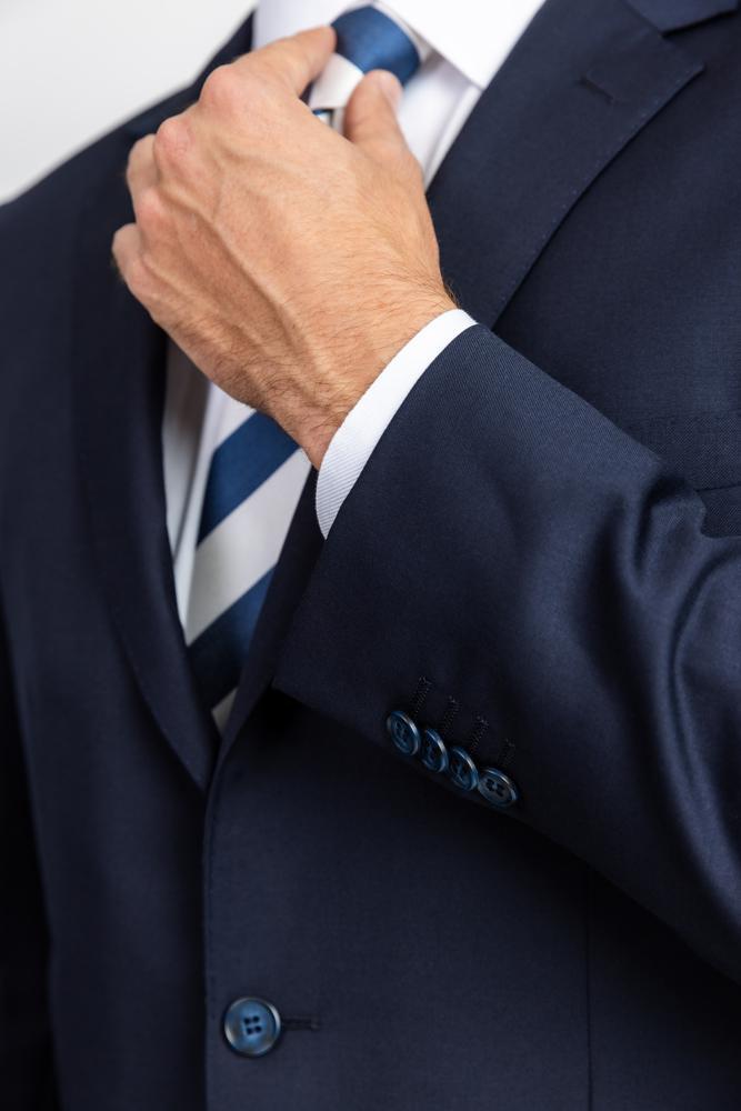 Midnight Navy Modern Fit Suit Wool & Cashmere