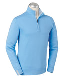 Signature Leaderboard Pima Cotton Quarter-Zip Pullover Sky Blue