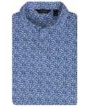 Performance Clover Gingham Print Polo Dutch Blue