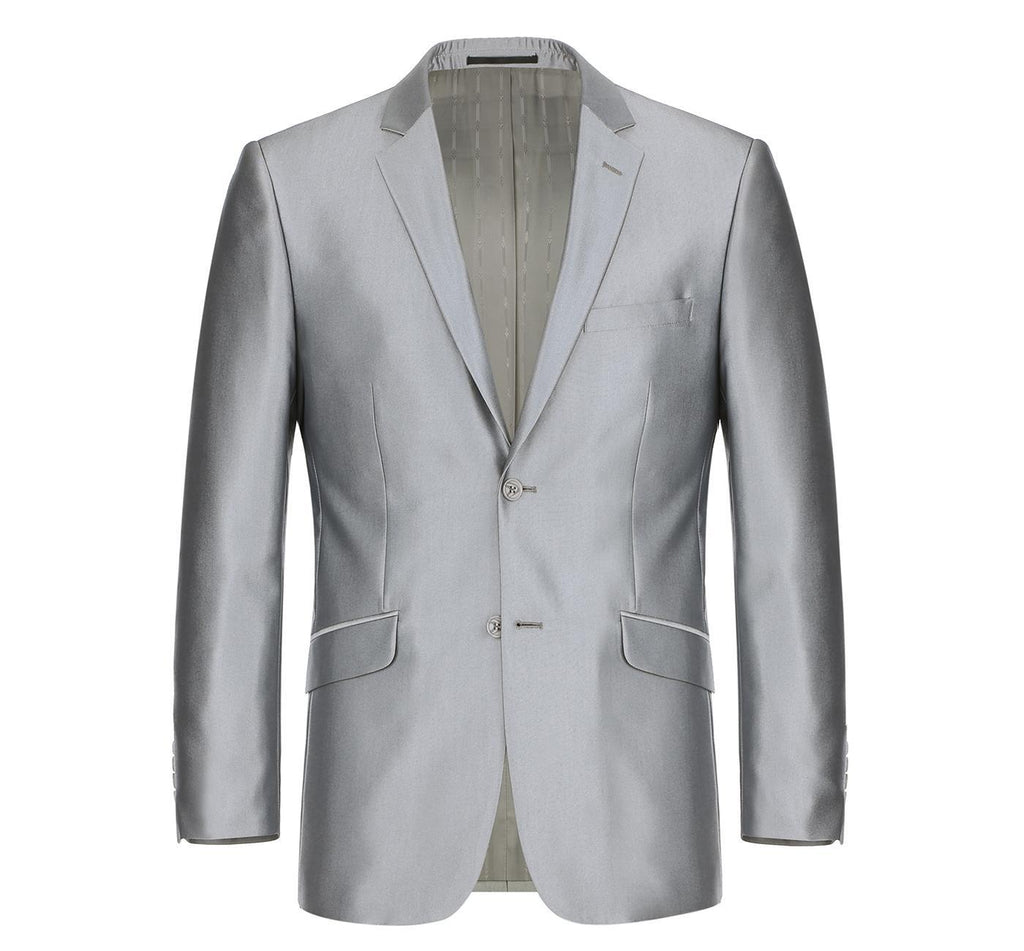 JL Silver Sharkskin Classic Suit