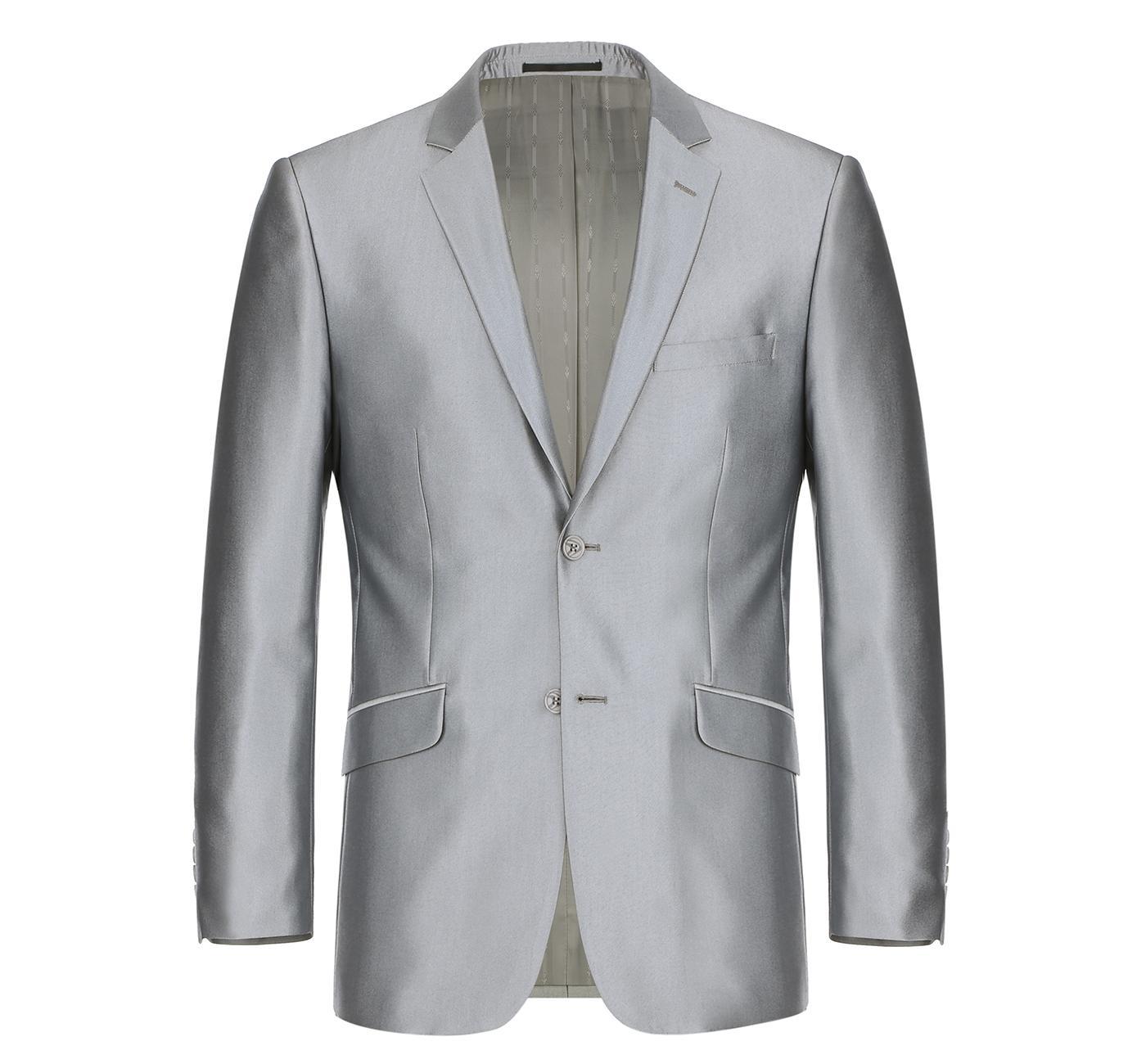 JL Silver Sharkskin Classic Suit