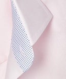 Pink Contrast Herringbone Solid Dress Shirt