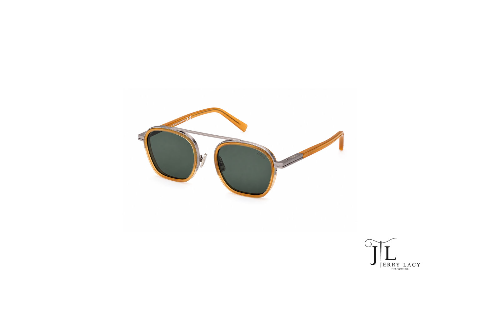 Metal Sunglasses Zegna Shiny Light Brown