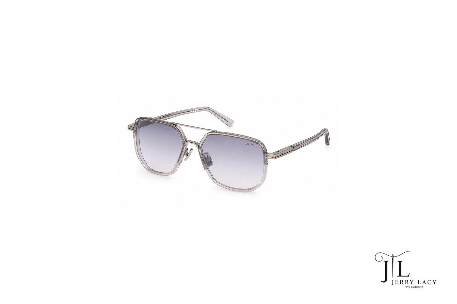 Metal Sunglasses ZEGNA Shiny Grey