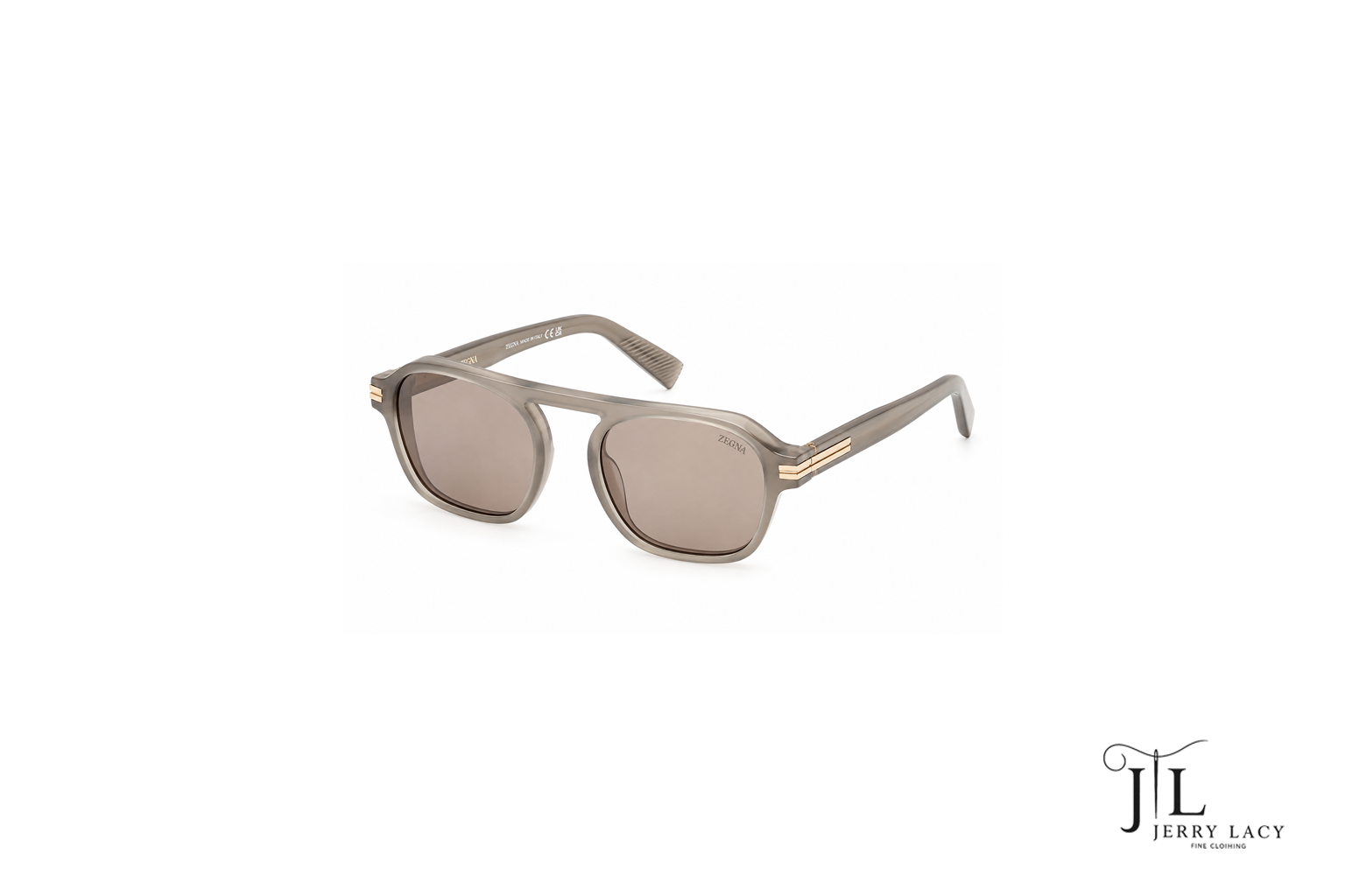 Acetate Sunglasses ZEGNA Shiny Grey