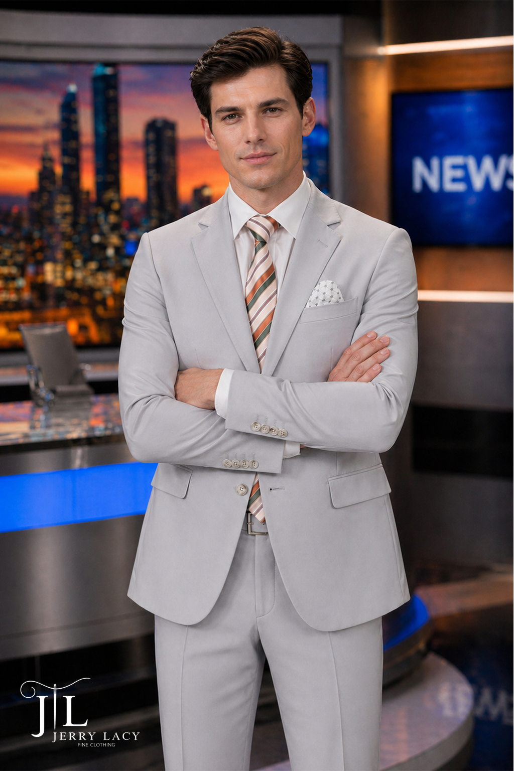 JL Suit Pearl Gray Classic Fit
