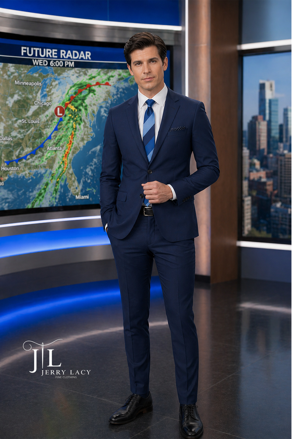JL Suit Dark Blue Slim Fit