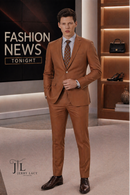 JL Suit Caramel Slim Fit