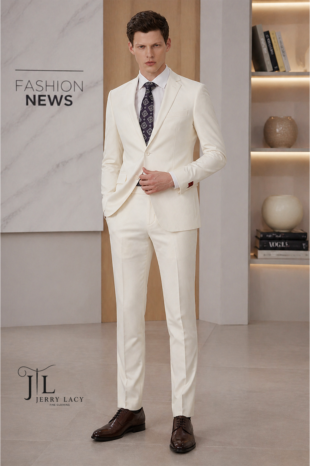 JL Suit Ivory Slim Fit