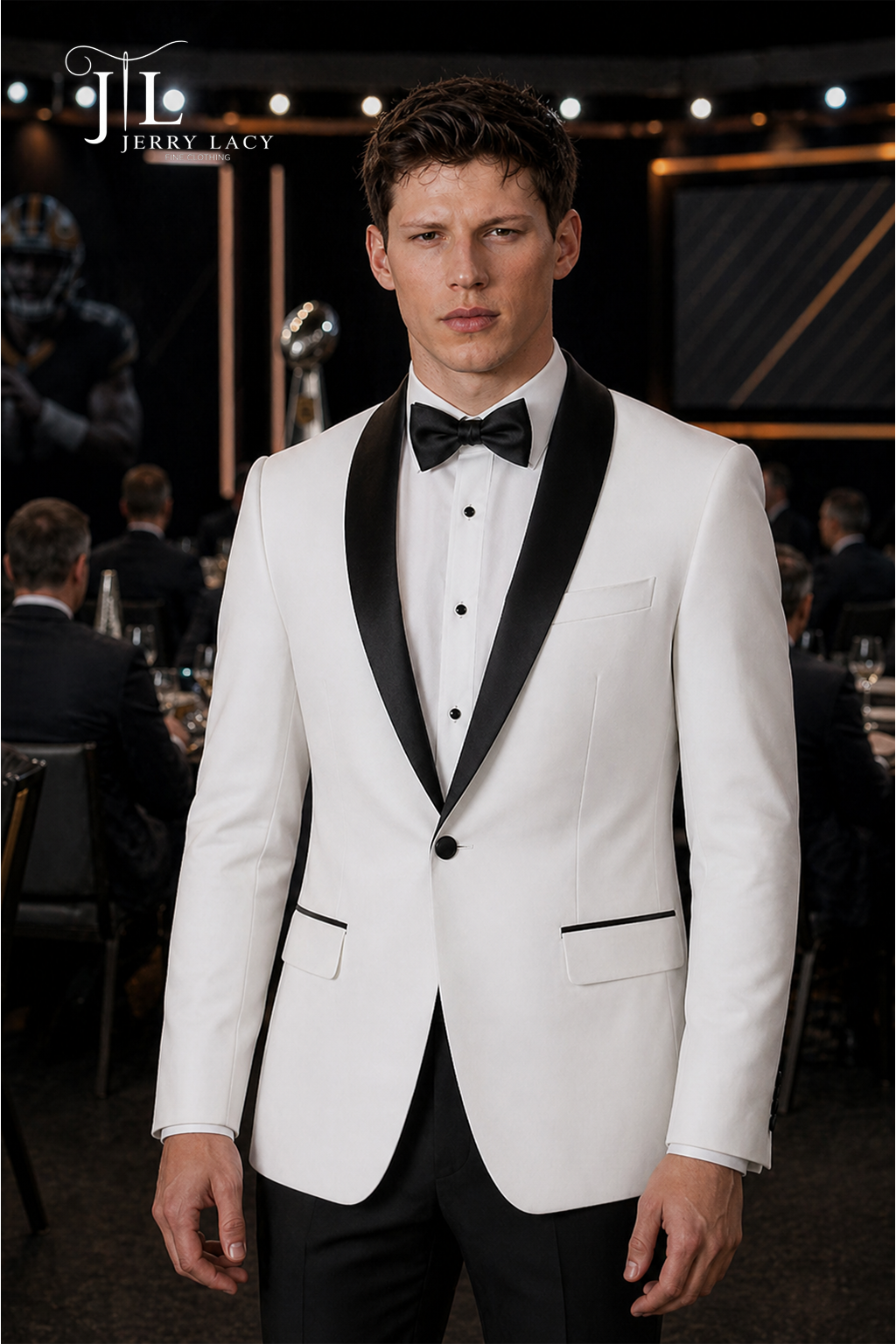 JL Dinner Jacket White/Black